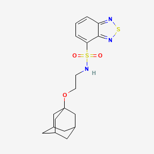 molecular formula C18H23N3O3S2 B5284099 N-[2-(ADAMANTAN-1-YLOXY)ETHYL]-2,1,3-BENZOTHIADIAZOLE-4-SULFONAMIDE 