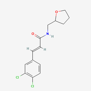 molecular formula C14H15Cl2NO2 B5284140 3-(3,4-dichlorophenyl)-N-(tetrahydro-2-furanylmethyl)acrylamide 