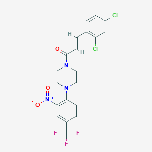 1-[3-(2,4-dichlorophenyl)acryloyl]-4-[2-nitro-4-(trifluoromethyl)phenyl]piperazine