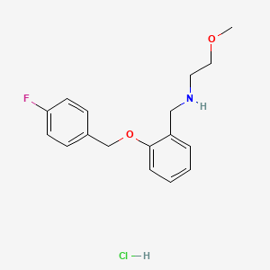 N-[[2-[(4-fluorophenyl)methoxy]phenyl]methyl]-2-methoxyethanamine;hydrochloride