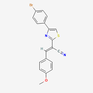 molecular formula C19H13BrN2OS B5284198 (2E)-2-[4-(4-bromophenyl)-1,3-thiazol-2-yl]-3-(4-methoxyphenyl)-2-propenenitrile 