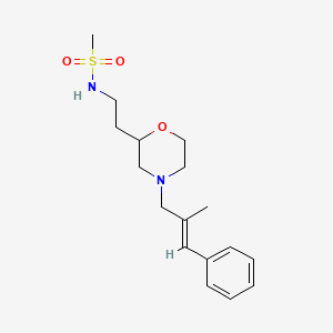 molecular formula C17H26N2O3S B5284217 N-(2-{4-[(2E)-2-methyl-3-phenylprop-2-en-1-yl]morpholin-2-yl}ethyl)methanesulfonamide 