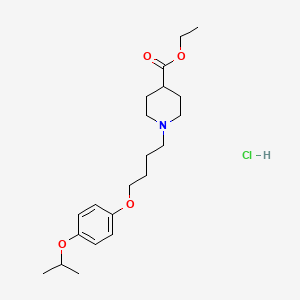 Ethyl 1-[4-(4-propan-2-yloxyphenoxy)butyl]piperidine-4-carboxylate;hydrochloride