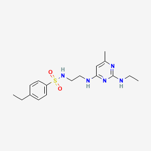 4-ethyl-N-(2-{[2-(ethylamino)-6-methyl-4-pyrimidinyl]amino}ethyl)benzenesulfonamide