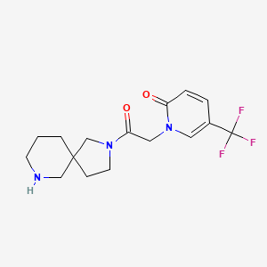 molecular formula C16H20F3N3O2 B5284250 1-[2-(2,7-diazaspiro[4.5]dec-2-yl)-2-oxoethyl]-5-(trifluoromethyl)-2(1H)-pyridinone hydrochloride 