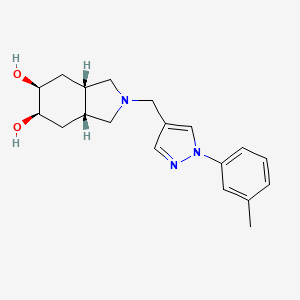 (3aR*,5R*,6S*,7aS*)-2-{[1-(3-methylphenyl)-1H-pyrazol-4-yl]methyl}octahydro-1H-isoindole-5,6-diol