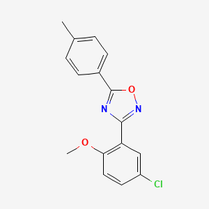 3-(5-chloro-2-methoxyphenyl)-5-(4-methylphenyl)-1,2,4-oxadiazole