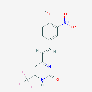 4-[2-(4-methoxy-3-nitrophenyl)vinyl]-6-(trifluoromethyl)-2(1H)-pyrimidinone