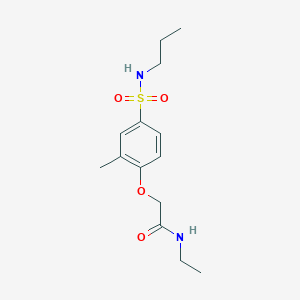 molecular formula C14H22N2O4S B5284320 N-ethyl-2-[2-methyl-4-(propylsulfamoyl)phenoxy]acetamide 