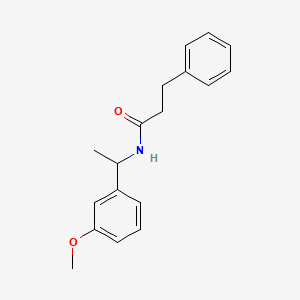 molecular formula C18H21NO2 B5284371 N-[1-(3-methoxyphenyl)ethyl]-3-phenylpropanamide 