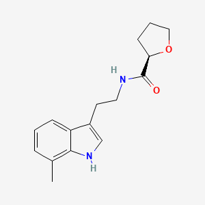 molecular formula C16H20N2O2 B5284387 (2R)-N-[2-(7-methyl-1H-indol-3-yl)ethyl]tetrahydrofuran-2-carboxamide 