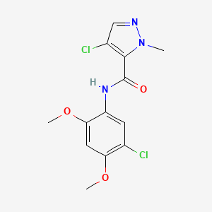 4-chloro-N-(5-chloro-2,4-dimethoxyphenyl)-1-methyl-1H-pyrazole-5-carboxamide