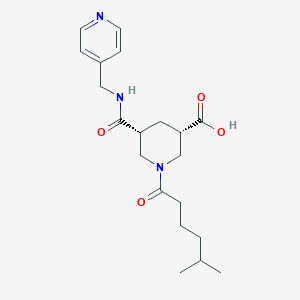 (3S*,5R*)-1-(5-methylhexanoyl)-5-{[(4-pyridinylmethyl)amino]carbonyl}-3-piperidinecarboxylic acid