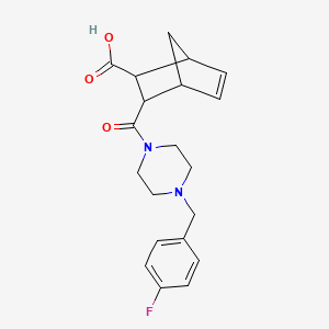 3-{[4-(4-fluorobenzyl)-1-piperazinyl]carbonyl}bicyclo[2.2.1]hept-5-ene-2-carboxylic acid