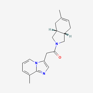 8-methyl-3-{2-[(3aR*,7aS*)-5-methyl-1,3,3a,4,7,7a-hexahydro-2H-isoindol-2-yl]-2-oxoethyl}imidazo[1,2-a]pyridine