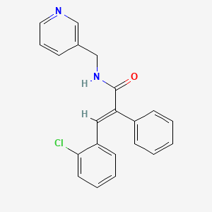 molecular formula C21H17ClN2O B5284445 3-(2-chlorophenyl)-2-phenyl-N-(3-pyridinylmethyl)acrylamide 