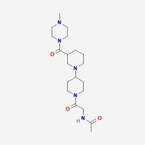 molecular formula C20H35N5O3 B5284448 N-(2-{3-[(4-methylpiperazin-1-yl)carbonyl]-1,4'-bipiperidin-1'-yl}-2-oxoethyl)acetamide 