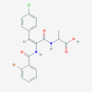 N-[2-[(2-bromobenzoyl)amino]-3-(4-chlorophenyl)acryloyl]alanine