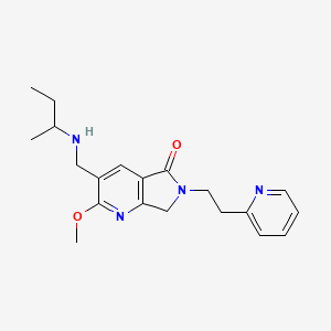 molecular formula C20H26N4O2 B5284477 3-[(sec-butylamino)methyl]-2-methoxy-6-(2-pyridin-2-ylethyl)-6,7-dihydro-5H-pyrrolo[3,4-b]pyridin-5-one 