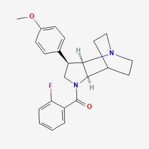 molecular formula C23H25FN2O2 B5284483 (3R*,3aR*,7aR*)-1-(2-fluorobenzoyl)-3-(4-methoxyphenyl)octahydro-4,7-ethanopyrrolo[3,2-b]pyridine 