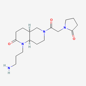 rel-(4aS,8aR)-1-(3-aminopropyl)-6-[(2-oxo-1-pyrrolidinyl)acetyl]octahydro-1,6-naphthyridin-2(1H)-one hydrochloride