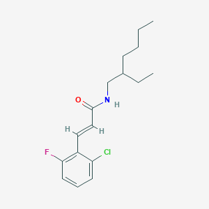 molecular formula C17H23ClFNO B5284502 (2E)-3-(2-chloro-6-fluorophenyl)-N-(2-ethylhexyl)prop-2-enamide 