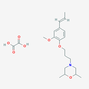 molecular formula C21H31NO7 B5284516 4-{3-[2-methoxy-4-(1-propen-1-yl)phenoxy]propyl}-2,6-dimethylmorpholine oxalate 