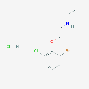 molecular formula C11H16BrCl2NO B5284529 2-(2-bromo-6-chloro-4-methylphenoxy)-N-ethylethanamine;hydrochloride 