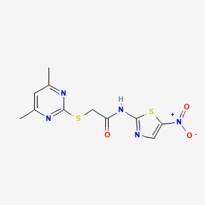 2-[(4,6-dimethyl-2-pyrimidinyl)thio]-N-(5-nitro-1,3-thiazol-2-yl)acetamide