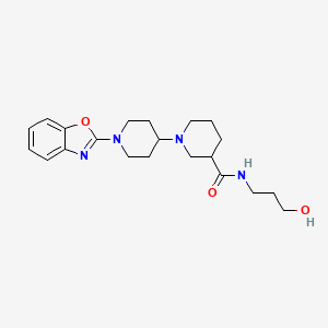 1'-(1,3-benzoxazol-2-yl)-N-(3-hydroxypropyl)-1,4'-bipiperidine-3-carboxamide