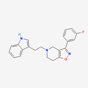 molecular formula C22H20FN3O B5284565 3-(3-fluorophenyl)-5-[2-(1H-indol-3-yl)ethyl]-4,5,6,7-tetrahydroisoxazolo[4,5-c]pyridine 