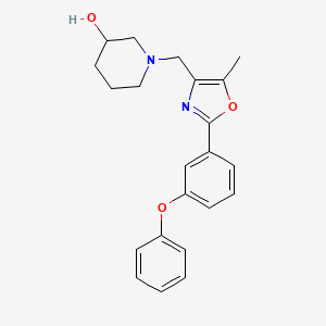 1-{[5-methyl-2-(3-phenoxyphenyl)-1,3-oxazol-4-yl]methyl}piperidin-3-ol