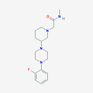 molecular formula C18H27FN4O B5284578 2-{3-[4-(2-fluorophenyl)-1-piperazinyl]-1-piperidinyl}-N-methylacetamide dihydrochloride 