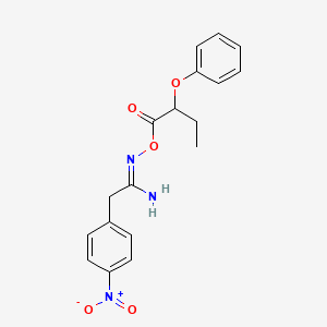 [(Z)-[1-amino-2-(4-nitrophenyl)ethylidene]amino] 2-phenoxybutanoate