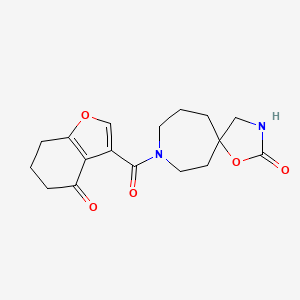 8-[(4-oxo-4,5,6,7-tetrahydro-1-benzofuran-3-yl)carbonyl]-1-oxa-3,8-diazaspiro[4.6]undecan-2-one