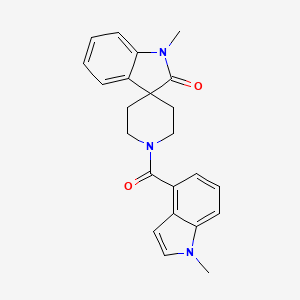 molecular formula C23H23N3O2 B5284593 1-methyl-1'-[(1-methyl-1H-indol-4-yl)carbonyl]spiro[indole-3,4'-piperidin]-2(1H)-one 