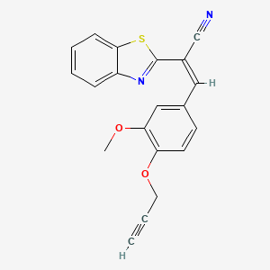 2-(1,3-benzothiazol-2-yl)-3-[3-methoxy-4-(2-propyn-1-yloxy)phenyl]acrylonitrile