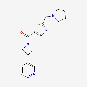 molecular formula C17H20N4OS B5284608 3-(1-{[2-(1-pyrrolidinylmethyl)-1,3-thiazol-5-yl]carbonyl}-3-azetidinyl)pyridine 