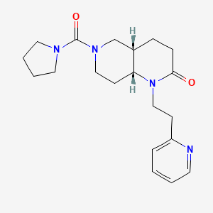 (4aS*,8aR*)-1-(2-pyridin-2-ylethyl)-6-(pyrrolidin-1-ylcarbonyl)octahydro-1,6-naphthyridin-2(1H)-one