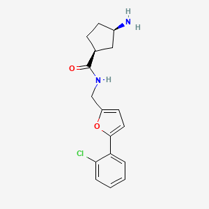 rel-(1S,3R)-3-amino-N-{[5-(2-chlorophenyl)-2-furyl]methyl}cyclopentanecarboxamide hydrochloride