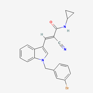 3-[1-(3-bromobenzyl)-1H-indol-3-yl]-2-cyano-N-cyclopropylacrylamide