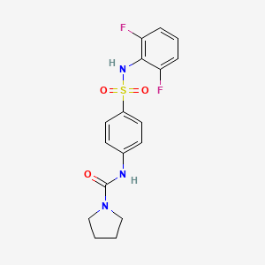 N-(4-{[(2,6-difluorophenyl)amino]sulfonyl}phenyl)-1-pyrrolidinecarboxamide