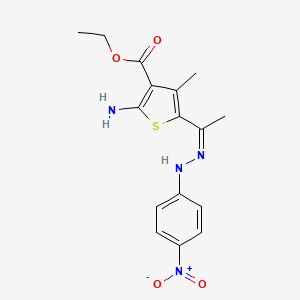 ethyl 2-amino-4-methyl-5-[N-(4-nitrophenyl)ethanehydrazonoyl]-3-thiophenecarboxylate