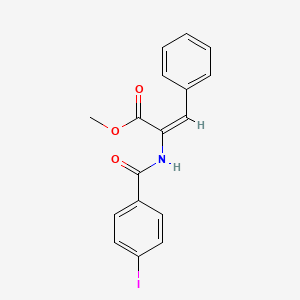 molecular formula C17H14INO3 B5284683 methyl 2-[(4-iodobenzoyl)amino]-3-phenylacrylate 