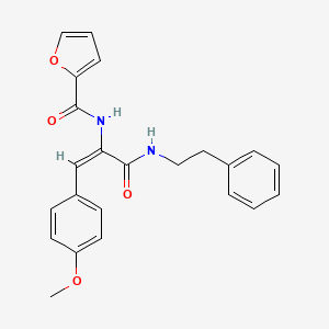 N-[(E)-1-(4-methoxyphenyl)-3-oxo-3-(2-phenylethylamino)prop-1-en-2-yl]furan-2-carboxamide