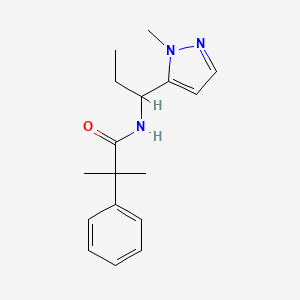 2-methyl-N-[1-(1-methyl-1H-pyrazol-5-yl)propyl]-2-phenylpropanamide