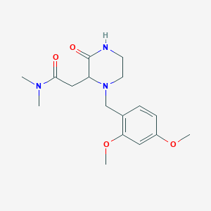 molecular formula C17H25N3O4 B5284708 2-[1-(2,4-dimethoxybenzyl)-3-oxo-2-piperazinyl]-N,N-dimethylacetamide 