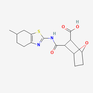 3-{[(6-methyl-4,5,6,7-tetrahydro-1,3-benzothiazol-2-yl)amino]carbonyl}-7-oxabicyclo[2.2.1]heptane-2-carboxylic acid