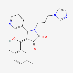 4-(2,5-dimethylbenzoyl)-3-hydroxy-1-[3-(1H-imidazol-1-yl)propyl]-5-(3-pyridinyl)-1,5-dihydro-2H-pyrrol-2-one