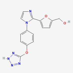 (5-{1-[4-(1H-tetrazol-5-yloxy)phenyl]-1H-imidazol-2-yl}-2-furyl)methanol